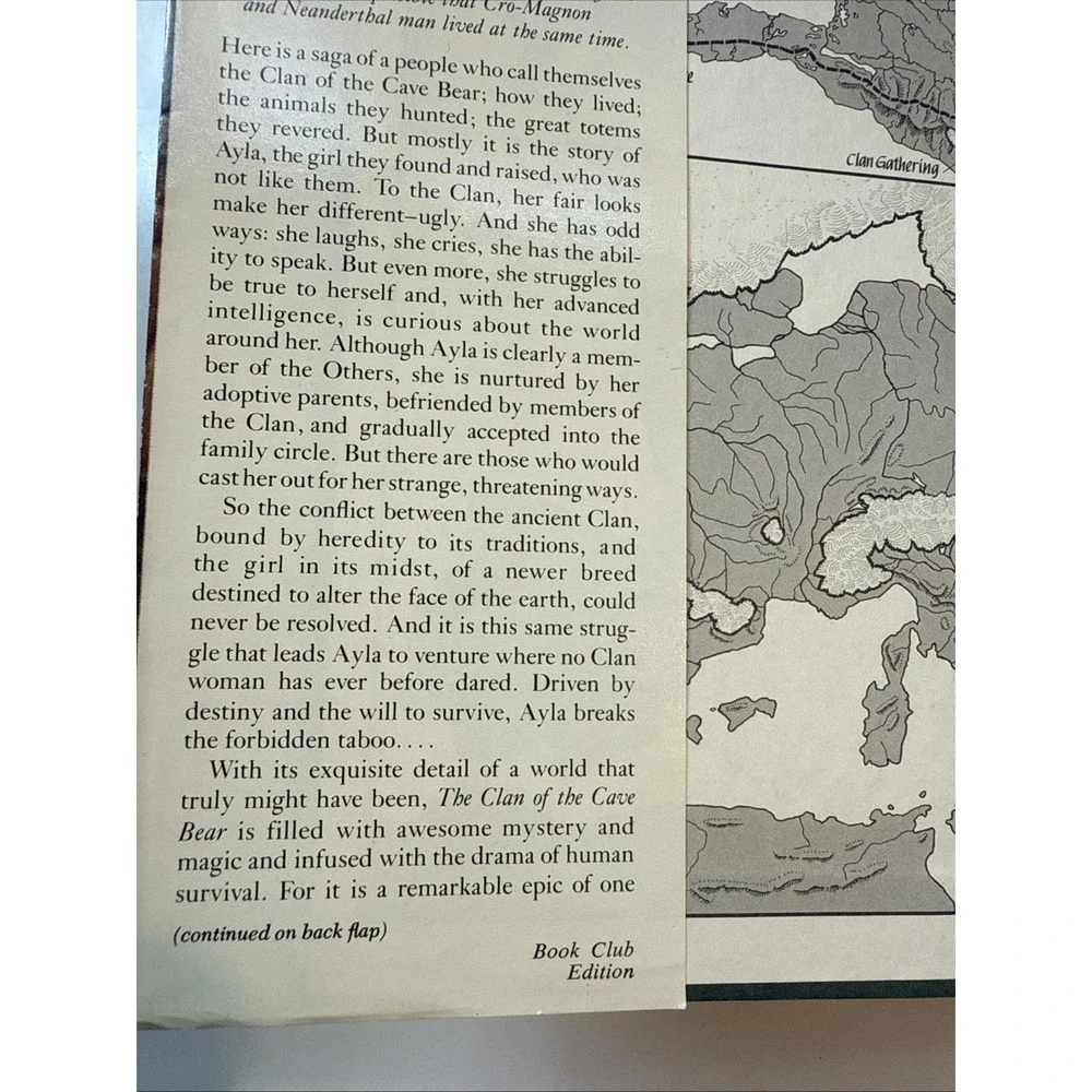Clan of The Cave Bear Jean Auel Book Club Edition Earths‎ Children HC/DJ 1980